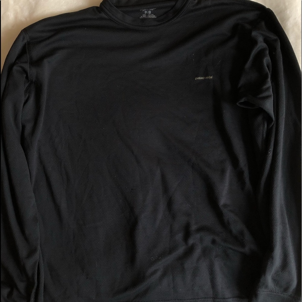 Patagonia Long Sleeve Black Shirt; Size Medium